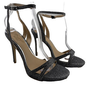 Jewel Badgley Mischka Womens Arianna‎ Platform Stiletto Sandals Sz 8 Gray NWOB